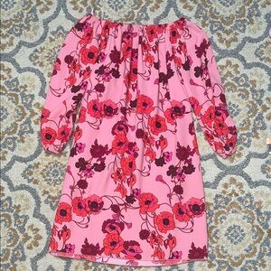 Aritzia Wilfred pink and red floral Tille dress